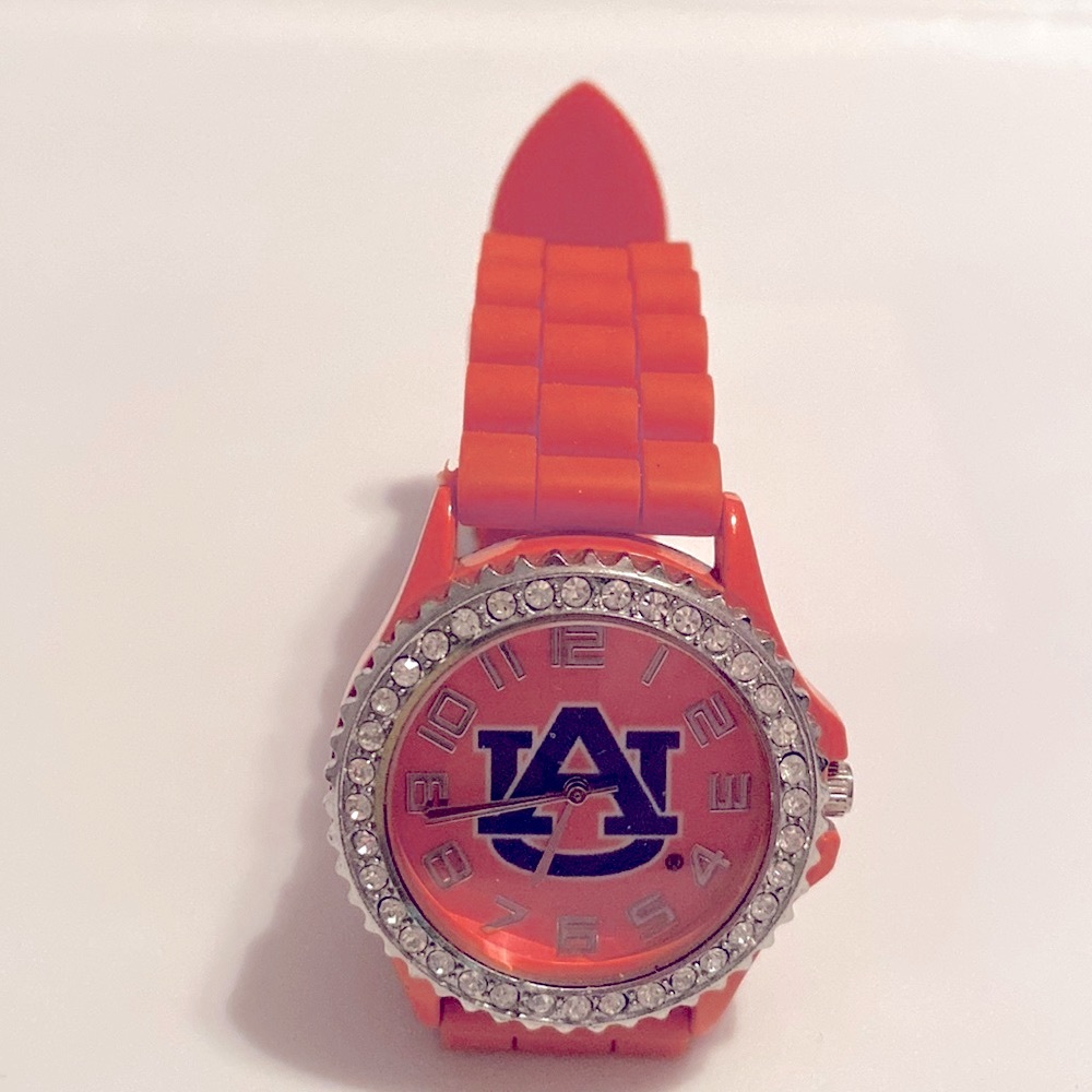 Auburn Collegiate woman’s Watch jeweled orange